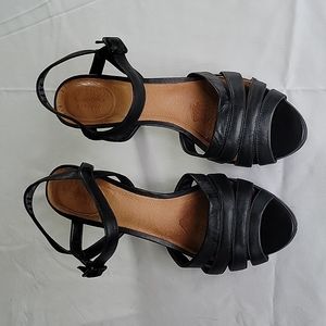 Clarks Strappy Leather Heels - Size 9.5